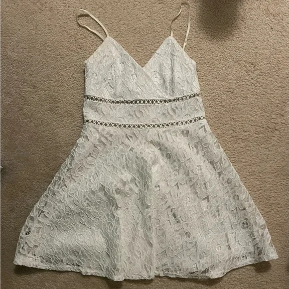 Trixxi | Dresses | Trixxi White Lace Dress With Spaghetti Straps | Poshmark